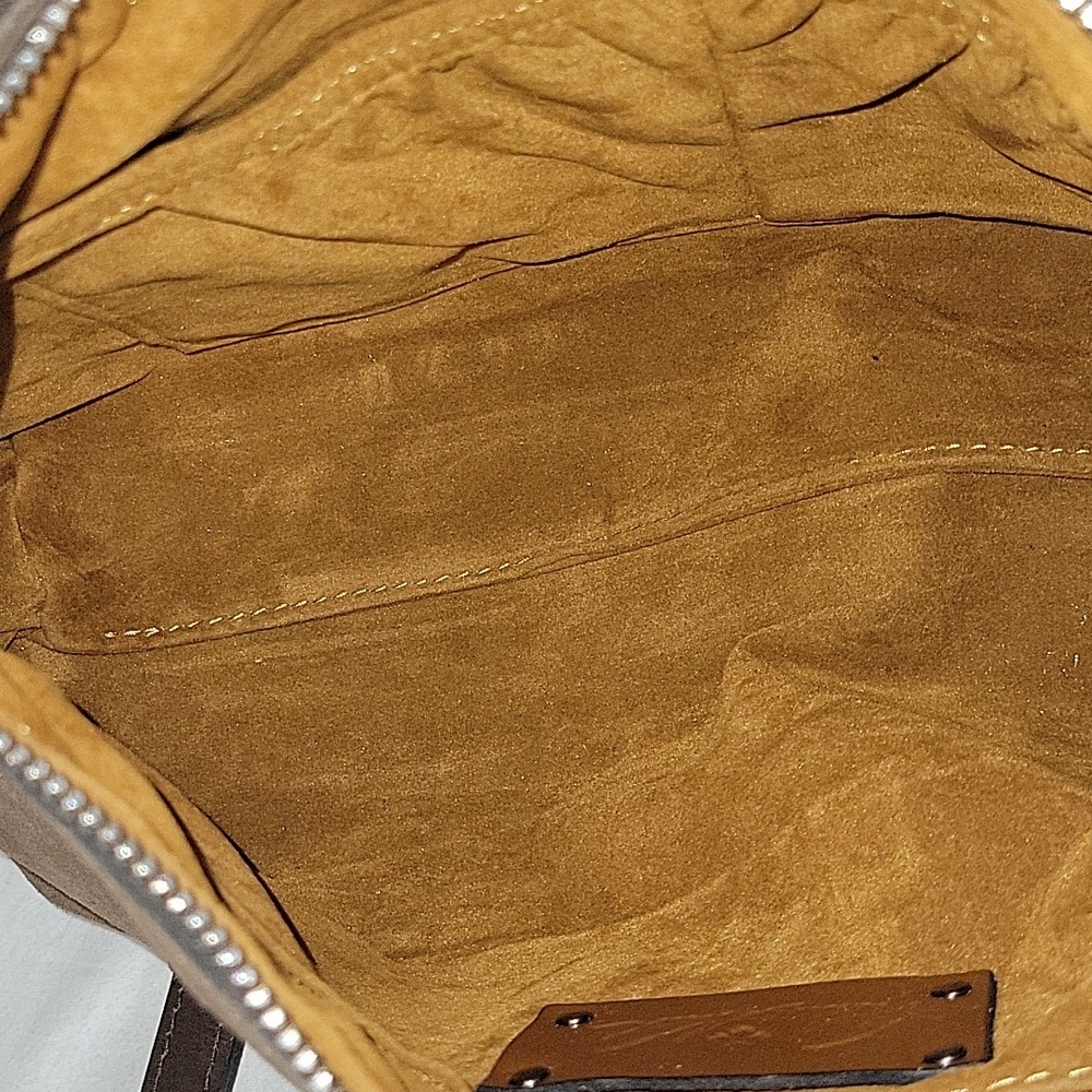 Patricia Nash Brown Suede Leather Crossbody Shoulder Bag - Picture 10 of 14
